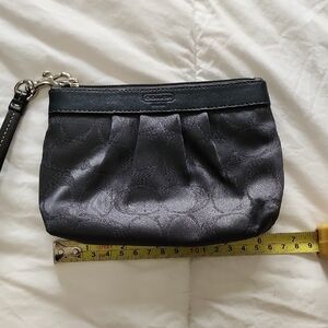 Coach Black Satin Wristlet